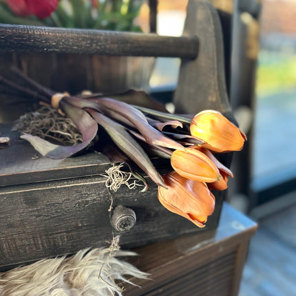 Bosje tulpen - paars - grijs - oranje