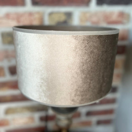 Lampenkap fluweel - Zilver/Grijs of Bruin/Goud