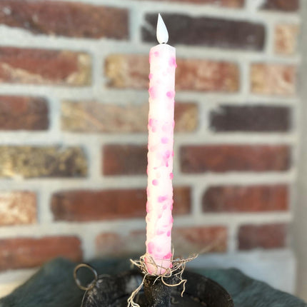 LED Dip Dye kaars Confetti roze