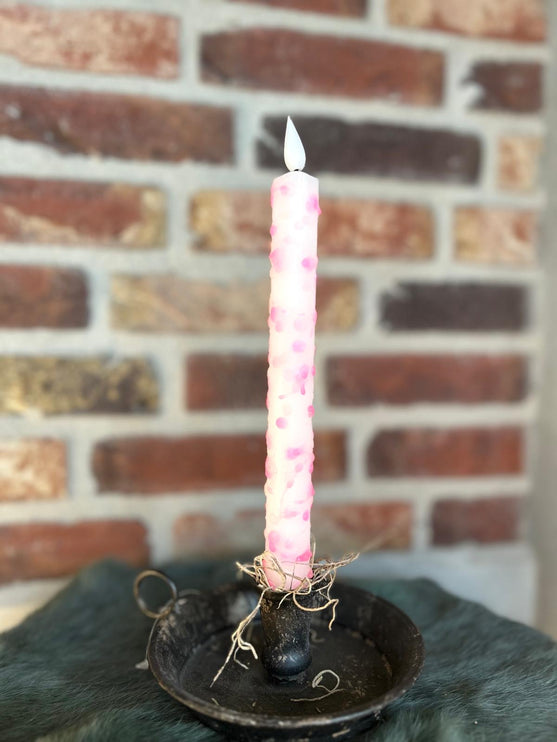 LED Dip Dye kaars Confetti roze