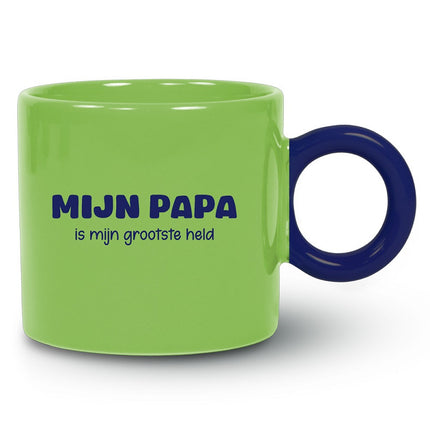 Mok GroenBlauw Mijn Papa is Mijn grootste Held