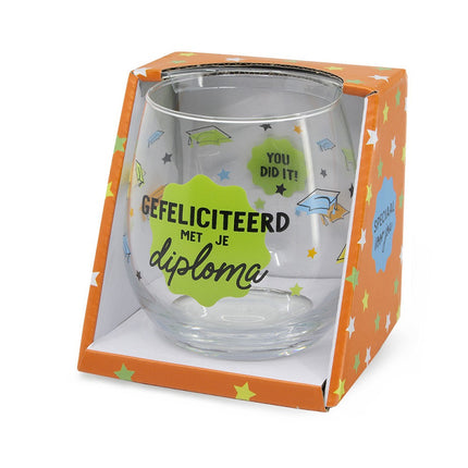 WijnWaterglas Gefeliciteerd met je diploma