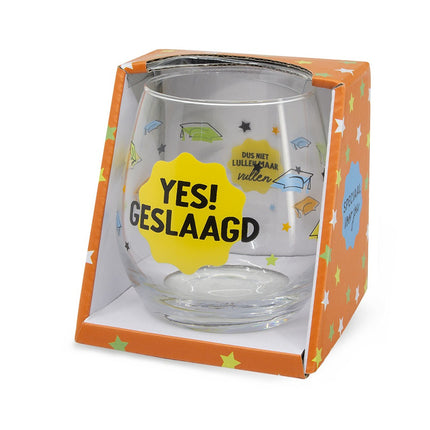 WijnWaterglas Yes Geslaagd
