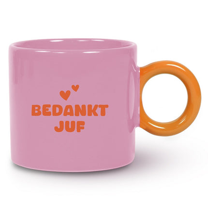 Mok LilaOranje Bedankt Juf