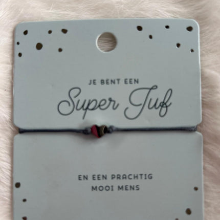 Hart armband Super Juf