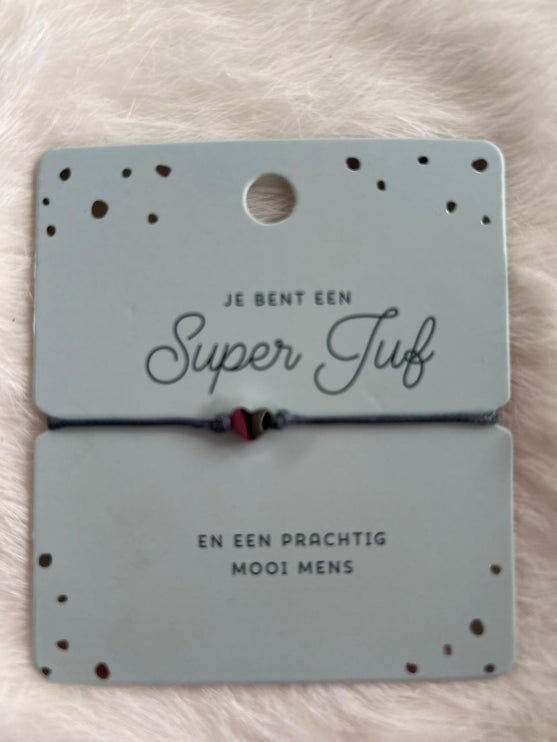 Hart armband Super Juf