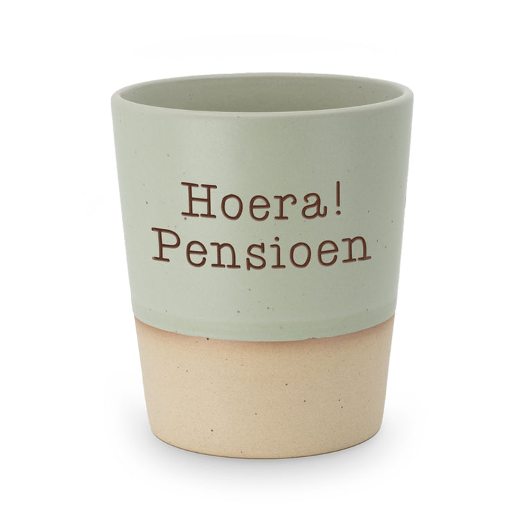 Special ceramics mok - Hoera pensioen