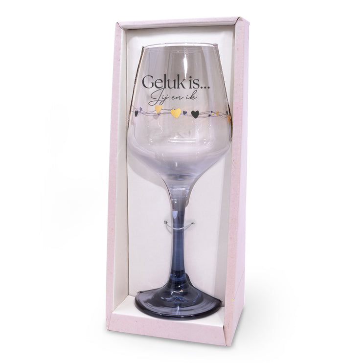 Wijnglas Geluk is