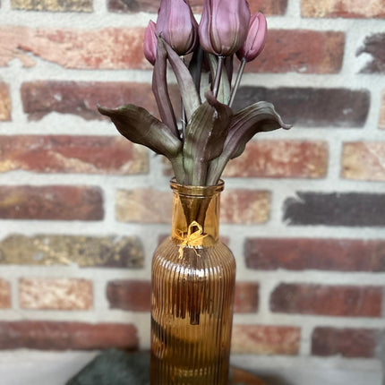 Bosje tulpen - paars - grijs - oranje