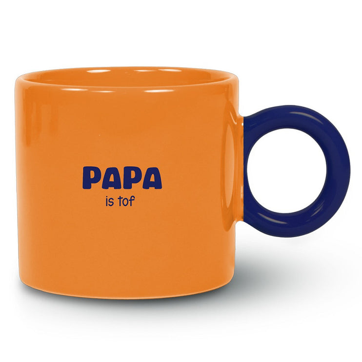 Mok OranjeBlauw Papa is tof