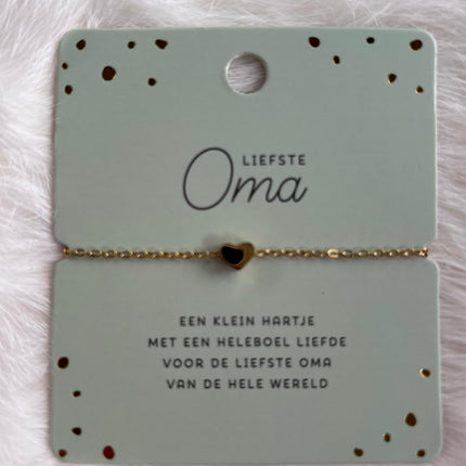 Hart Armband - Liefste Oma