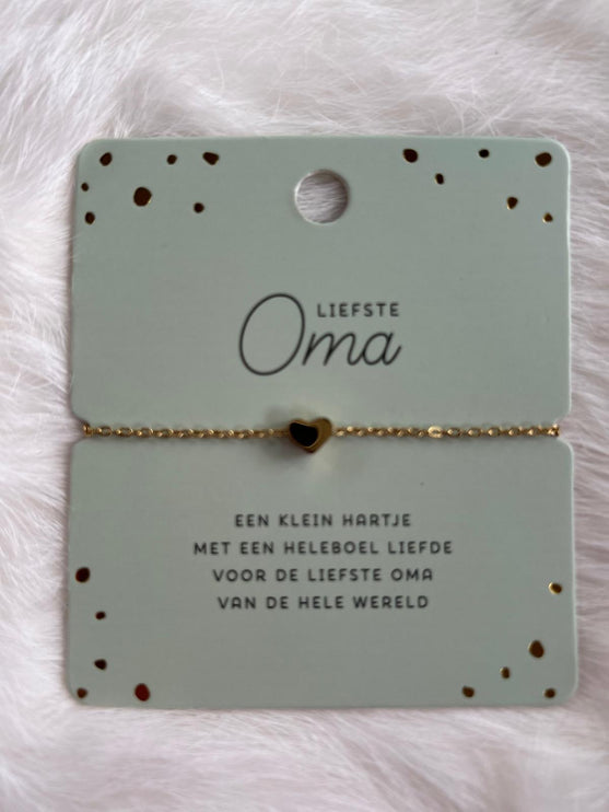 Hart Armband - Liefste Oma