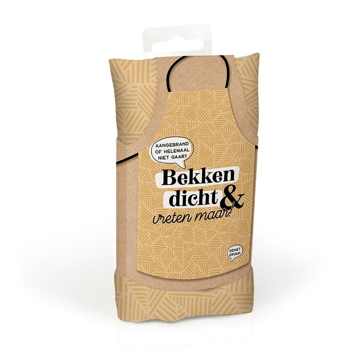 Keukenschort Bekken dicht en vreten maar