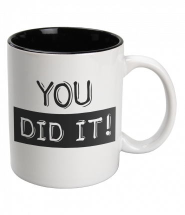 Black & White Mugs - You did it (white)