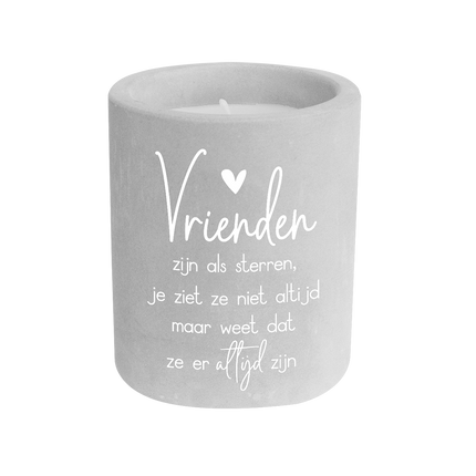 Cement candle - Vrienden zijn als sterren