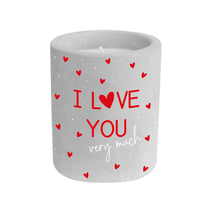 Cement Candle I love you very much