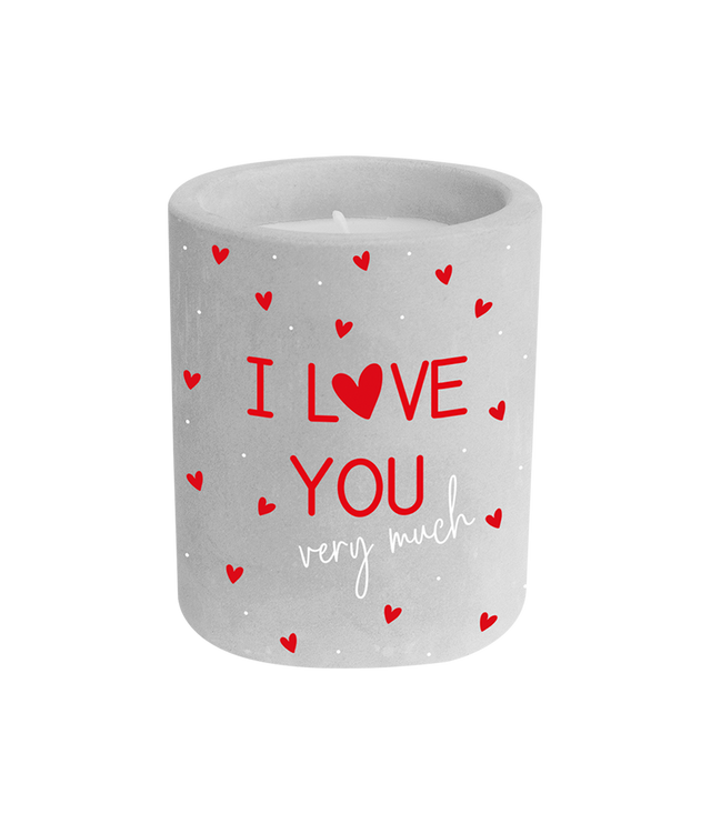 Cement Candle I love you very much