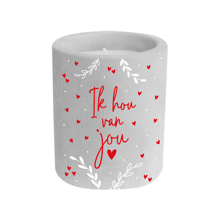Cement Candle Ik hou van jou