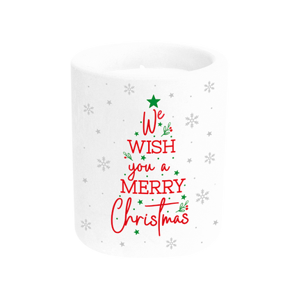 Cement Candle We wish you a merry christmas
