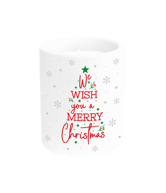 Cement Candle We wish you a merry christmas