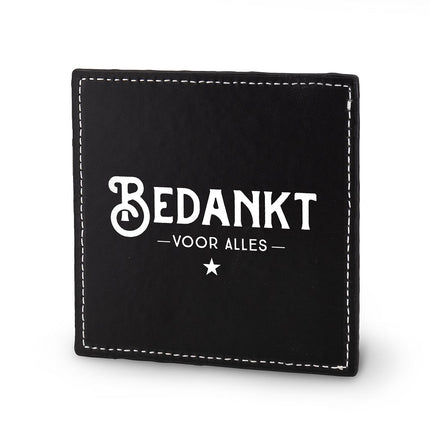 Onderzetter Bedankt - Kunstleer