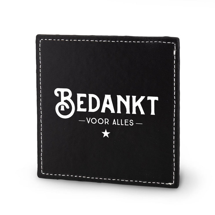 Onderzetter Bedankt - Kunstleer