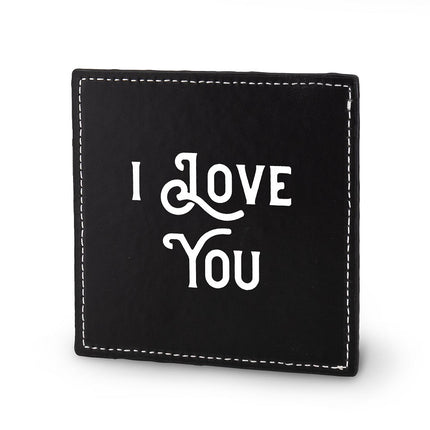 Onderzetter I love You -Kunstleer