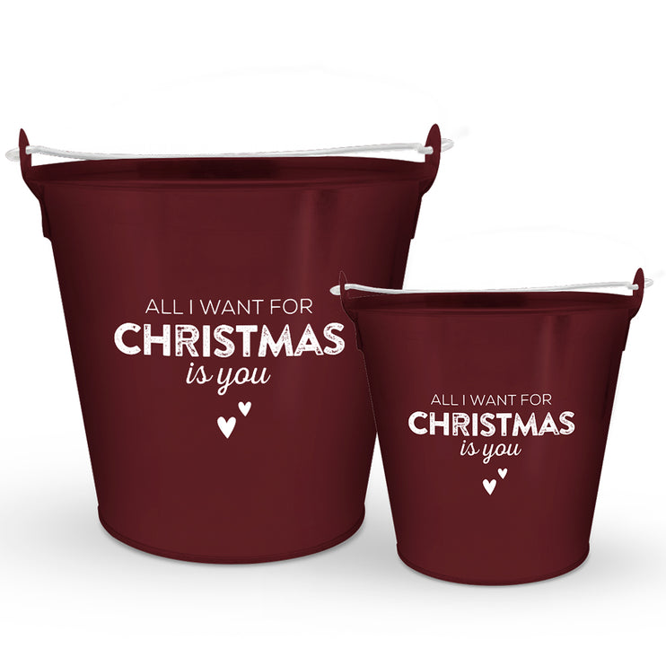 Kerstemmer L Bordeauxrood All I want for christmas