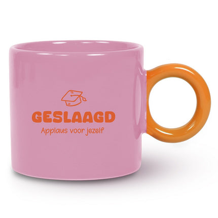 Mok LilaOranje Geslaagd Applaus voor jezelf