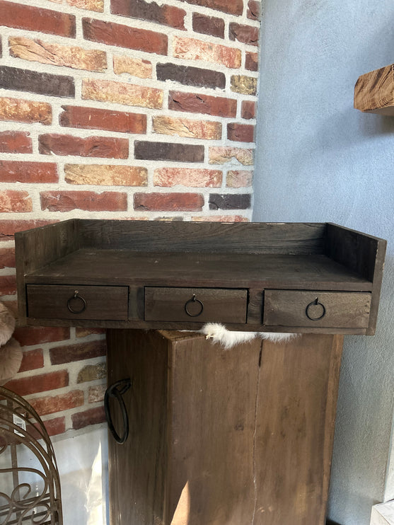 Ladenkastje 3 laatjes donker