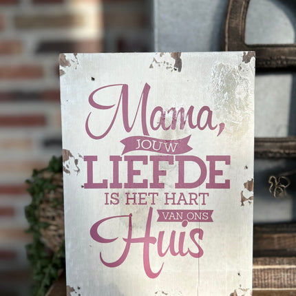 Tekstbordje Mama