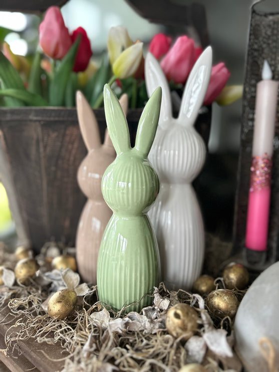 Keramieken Haas Wit maat L