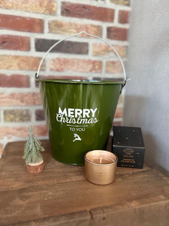 Cadeau Emmer Kerst L Merry Christmas met Kerstboompje en Kaars van MY FLAME