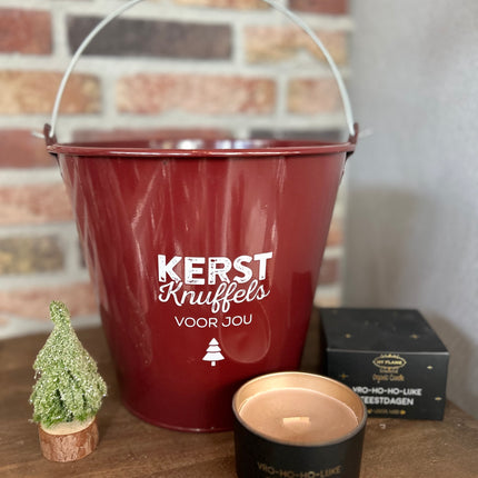 Cadeau Emmer L Kerst Kerstknuffels met Kerstboompje en Kaars van MY FLAME