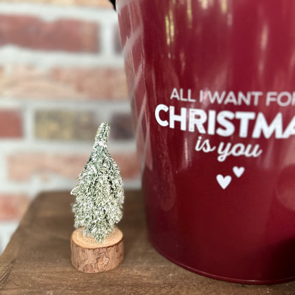 Cadeau Emmer L Kerst All I want for Christmas met Kerstboompje en Kaars van MY FLAME