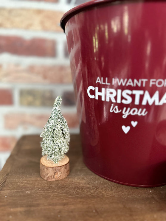 Cadeau Emmer L Kerst All I want for Christmas met Kerstboompje en Kaars van MY FLAME
