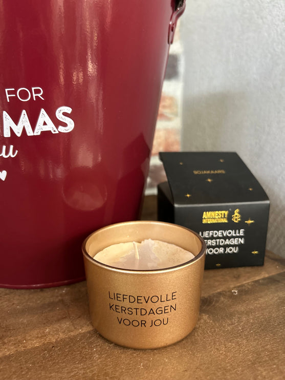 Cadeau Emmer L Kerst All I want for Christmas met Kerstboompje en Kaars van MY FLAME