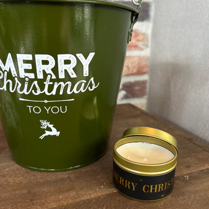 Cadeau Emmer M Kerst (Merry Christmas) met Kerstboompje en Kaars van MY FLAME
