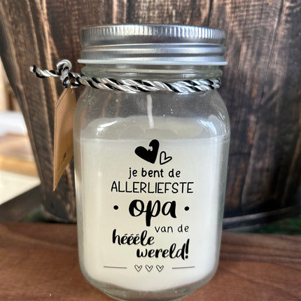 Black & white scented candle - opa