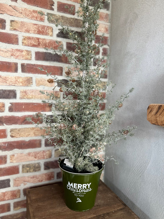 Blikken emmer compleet met boom 7