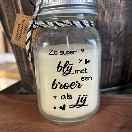 Black & white scented candle - broer