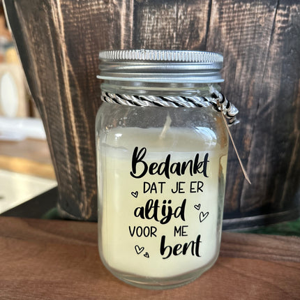 Black & white scented candle - bedankt