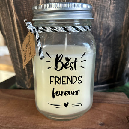 Black & white scented candle - best friends