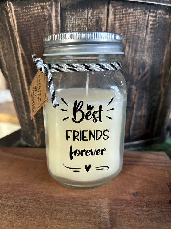 Black & white scented candle - best friends