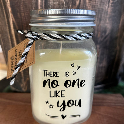 Black & white scented candle - no one like you