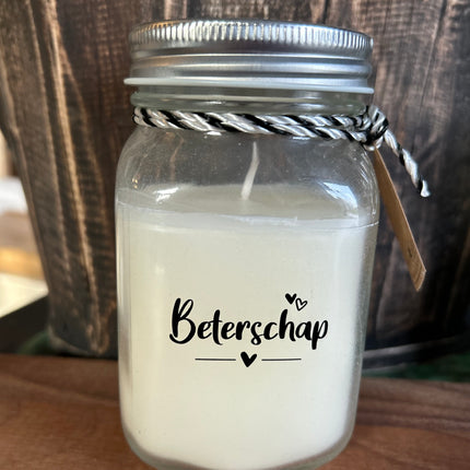 Black & white scented candle - beterschap