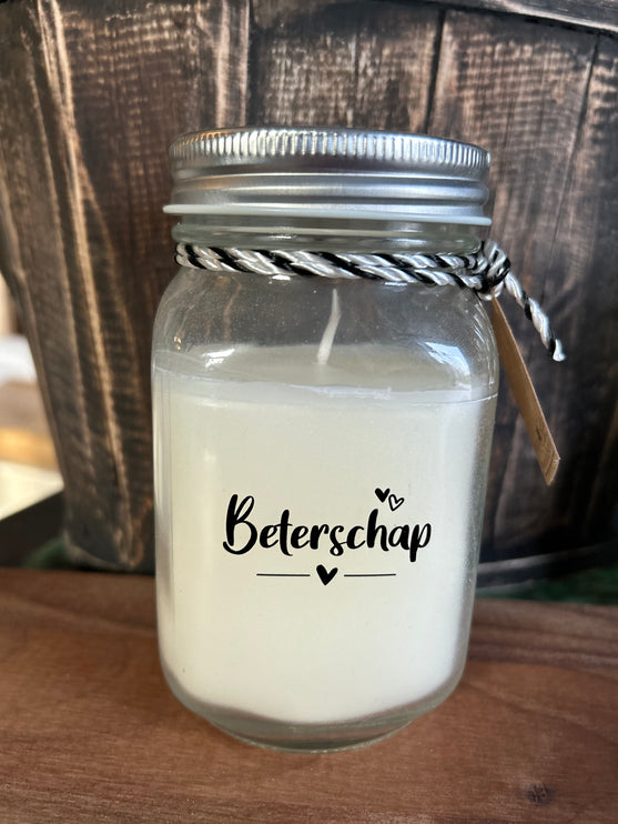 Black & white scented candle - beterschap