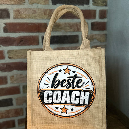 Jute tas met hengsels-Beste Coach