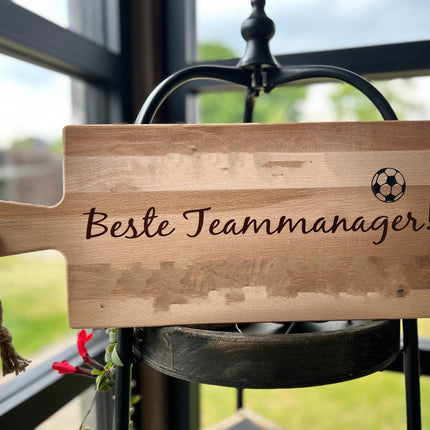 Serveerplank beste teammanager Bedankt Voetbal 55 cm