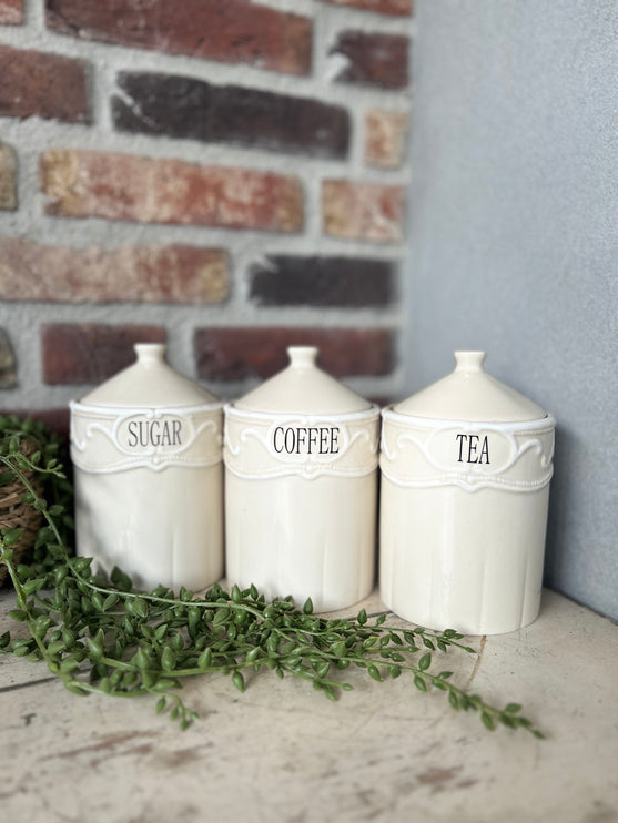Countryfield - Voorraadpotjes - Sugar - Coffee - Tea